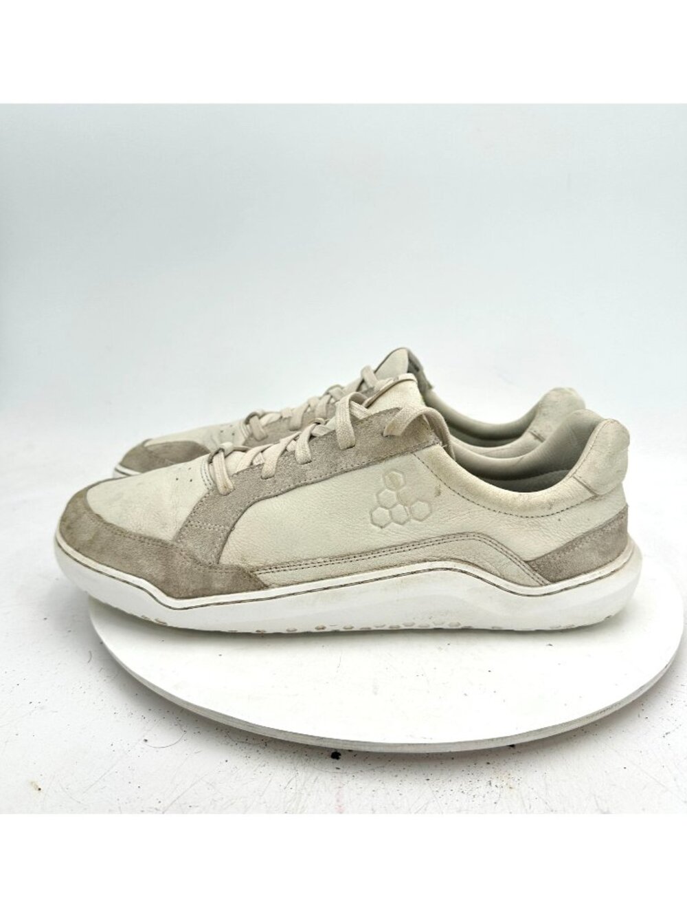 Vivobarefoot Gobi II Men Size EU 45 US 12 White Leather Grey Suede Training Shoe